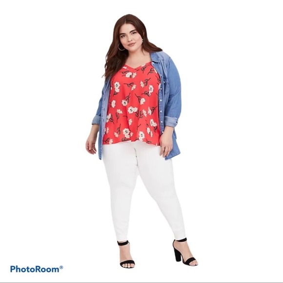 torrid Tops - Torrid Floral Georgette Swing Cami